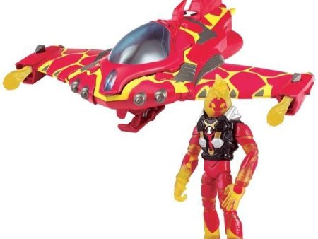 Ben 10 Transforming Vehicle With Figure - Heatblast Rocket Flyer For Sale