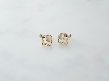 Gold Elephant Earrings For Cheap