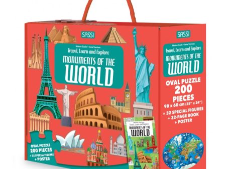 Travel, Learn and Explore: Monuments of the World (Oval Puzzle + Book) Hot on Sale