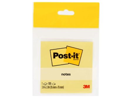 3M Post-It 654-1CY(HB) 3X3 100 s Yellow Online Sale